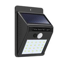 Luz LED Externa de Parede Solar Recarregavel 20 Leds com Sensor - Y0088