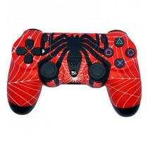 Controle PS4 Playgame Dualshock Spider-Man Teia