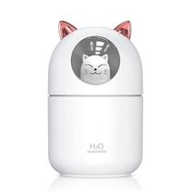 Umidificador de Ar Gatinho H2O 300ML Luz LED Colorida / USB / 5V - Branco