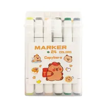 Marcador Doble Punta Milan Toys Touch Jinat Twin Marker Capybara M2D-01 24 Unidades