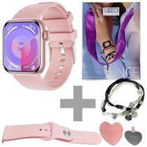 Smartwatch G-Tide Elegance com Bluetooth - Rosa + Pulseira