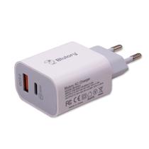 Carregador / Adaptador de Parede Blulory BC20AC USB-C / USB-A Carregamento Rapido 20W - Branco