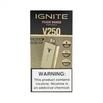 Dispositivo Descartavel Ignite V250 25000 Puffs Gold Peach Mango