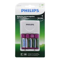 Carregador de Pilha Philips AA SCB-2445NB/97 2450 Mah para 4 Pilhas