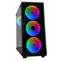 Gabinete Gamer Satellite 1430K RGB com 4 Coolers ATX - Preto