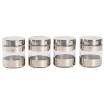 Pote Vidrio c/ Inox c/ 4