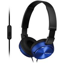 Fone de Ouvido Sony MDR-ZX310APLZ com Microfone e Cabo de 1.2 Metros - Preto/Azul