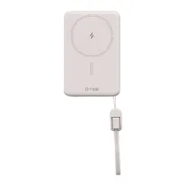 Carregador Portátil G-Tide Slim 01 - 5000MAH - USB-C/USB-C - Wireless - Branco