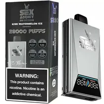 Vaper Descartável Sex Addict BY Dan Bilzerian S280 Silver 5% Nicotina 28000 Puffs - Kiwi Watermelon Ice