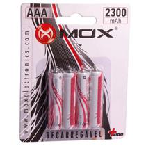 Pilha Mox AAA Recarregavel 2300 Mah - 4 Unidades