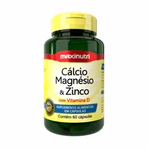 Maxinutri Cálcio Magnésio & Zinco com Vitamina D 60 Cápsulas