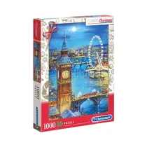 Rompecabezas Clementoni Classic Christmas Collection Snow Flakes On The Big Ben 39319 1000 Piezas