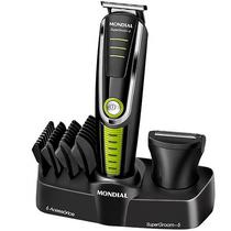 Cortador de Cabelo Mondial Super Groom - 06 BG-04 com 6W/Recarregavel/Bivolt - Preto/Verde