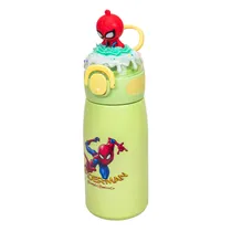 Garrafa Térmica com Bico e Design Spider-Man 350ML - Verde