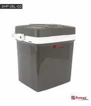 Sumax Heladera Electrica SHP-26L-G2 Portatil 12V/Bivolt Gris Claro