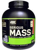 Optimum Nutrition Serious Mass Alta Proteina para Ganho de Peso- Strawberry 6LB (2,72 KG)