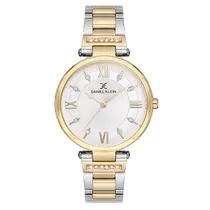 Relógio Analógico Feminino Daniel Klein DK.1.12712-6 Premium Ladies / Pulseira de Aço Inoxidável - Prata/Dourado