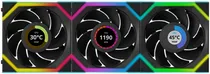 Cooler para Gabinete Lian Li 12TLLCD1W3B Uni Fan TL Wireless LCD 120 Argb X3 Black