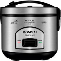 Panela Eletrica de Arroz Y Vapor Mondial PE-43-6X Practic 6I 220V - Preto/Prata