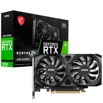 Placa de Video MSI Ventus 2X 6GB Nvidia Geforce RTX3050 GDDR6 912-V812-060 96BITS 1492MHZ, 2XHDMI, Displayport