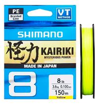 Linha Multifilamento Shimano Kairiki 8LB 0.100MM 150M - Amarelo