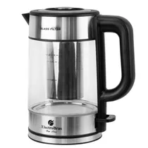 Jarra Elétrica Electrobras Glass Filter EBJE-06 - 1.7L - 1200W - 127V - Prata