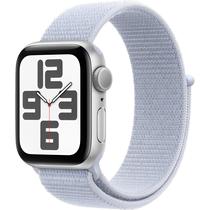 Apple Watch Se 2A Geracao (2024) Caixa de Aluminio Em Prata Pulseira Esportiva Em Loop Blue Cloud 40 MM MXEE3LL/A