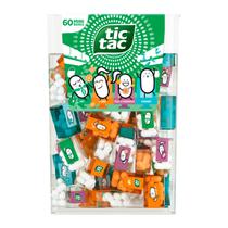 Bala Tic Tac Travels Mix Frutas Sortidas com 60 Unidades 228G