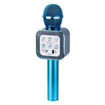 Microfone Sem Fio Ecopower EP-2115 - 3.5MM/USB/SD/Aux - com Speaker - Azul