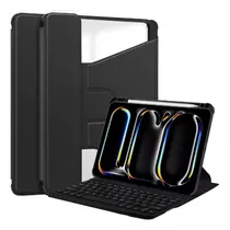 Capa Magnética 4LIFE para iPad Air 4/ 5 com Teclado Wireless / Porta Pencil / Compativel com Android / Ios / Bluetooth - Preto