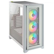 Gabinete Gamer Corsair Icue 4000X CC-9011205-WW Mid Tower / 3 Cooler / RGB - Branco