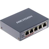 Comutador Poe Hikvision DS-3E1105P-Ei/M Poe Inteligente de 4 Portas Fast Ethernet