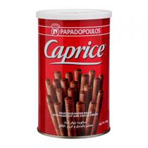 Canudos de Wafer Crocante Caprice Recheio Creme de Avelas Lata 250G