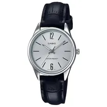 Relogio Feminino Analógico Casio LTP-V005L-7B Couro Preto