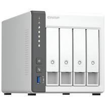 Servidor Nas Storage Qnap TS-433 Arm CORTEX-A55 Quad Core de 2.0 GHZ / 4GB de Ram / 4 Baias / USB / Lan - Branco