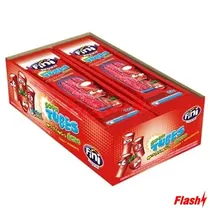 Bala de Gelatina Fini Canudinho Morango Ácido 12X15G