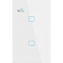 Interruptor de Parede Smart 4LIFE FLT2SWW Wall 2 Gang Wi-Fi - White