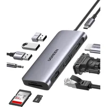 Hub Ugreen 10 Em 1 CM639 USB-C - Prata