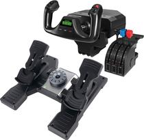 Kit Flight Logitech Yoke System + Rudder Pedals