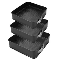 Molds Desmontables para Tortas Quadradas com 3 Peças