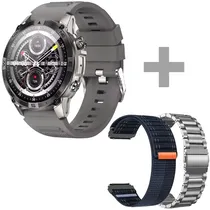 Smartwatch G-Tide R6 Pro com GPS/Bluetooth - Cinza/Azul + 2 Pulseiras