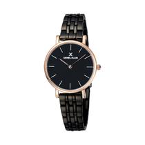 Relogio Analogico Feminino Daniel Klein Fiord DK11991-5 - Preto/Rosa Ouro