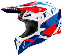 Capacete para Moto Airoh Wraaap - Tamanho L (59-60) - Blue/Red Gloss