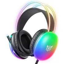 Fone de Ouvido Gamer Onikuma X25 RGB 3.5 MM - Preto
