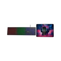 Teclado Xtech + Mouse + Mousepad Hasha XTK-535S (Espanhol) - Preto