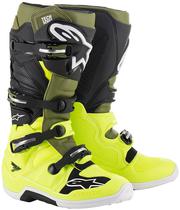 Bota para Moto Alpinestars Tech 7 / USA9/ EU43 - Green/ Black/ Yellow Flour