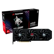 Placa de Vídeo RX9060XT 16GB Hellhound Power Color GDDR6 RX9060XT 16G-L/ Oc