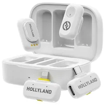 Microfone Sem Fio para Smartphone Hollyland Lark A1 Combo com USB-C/Lightning - Branco