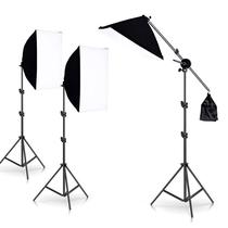 Kit Studio Softbox 3 c/Lamp / Girafa