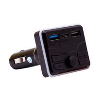 Transmissor para Carro M51 3.1A Type-C / USB 3.0/2.0 / LED - Preto